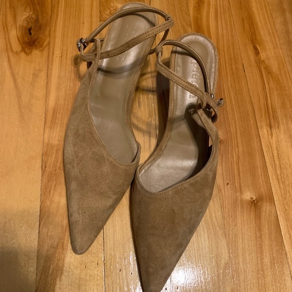 Pieton DAKAR low strap pumps_camel suede 7 - Picture 7 of 10